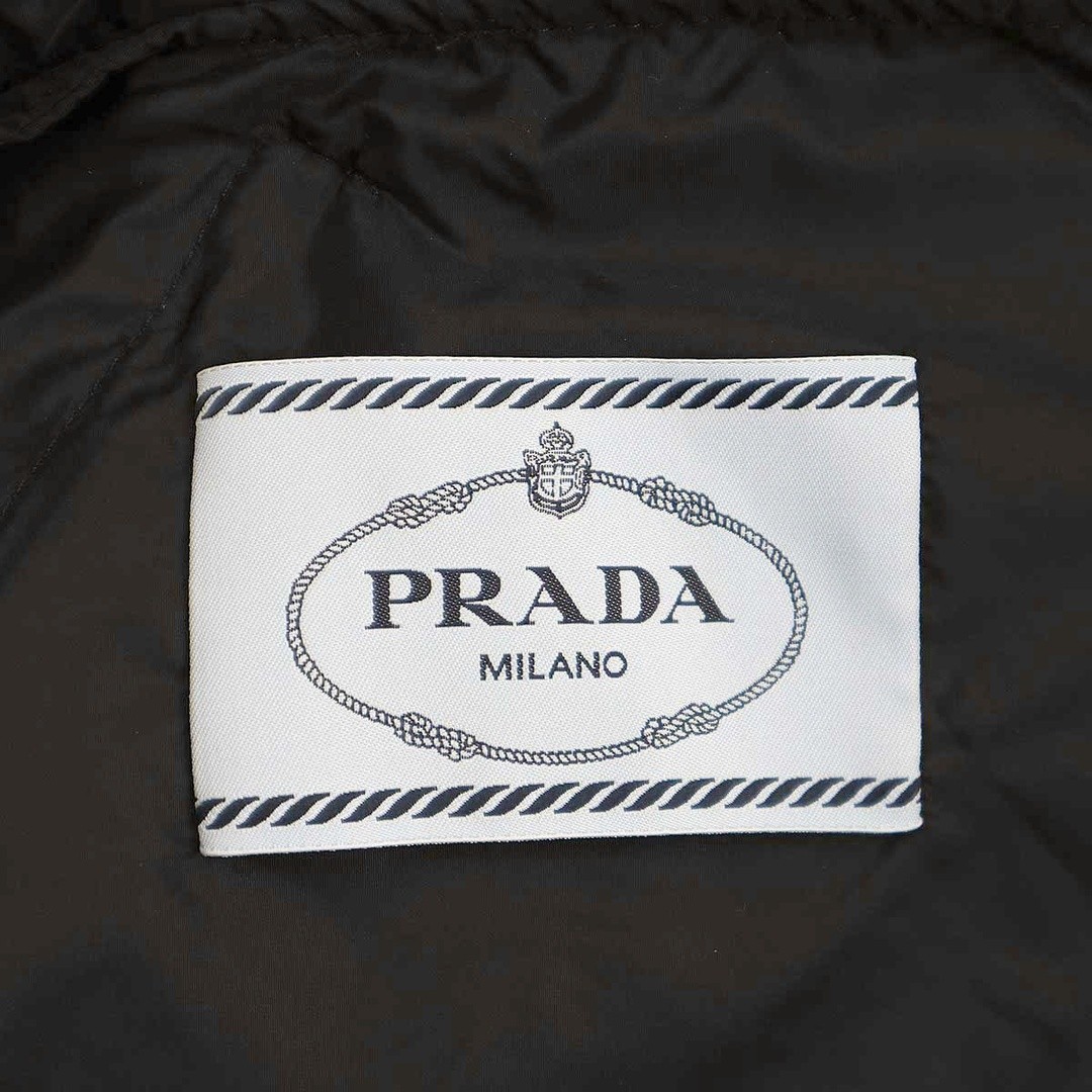 PRADA 23AW RE-NYLON Nylon Hooded Raincoat 292113 S231 1WQ9 Black 36S Used MESC-0 thumbnail 3
