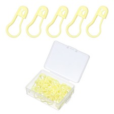 50PCS Plastic Safety Pins, 0.9" Knitting Markers Crochet Clip, Yellow