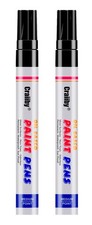 Black Paint Markers, 2 Pack Oil-Based Waterproof 1 Count Pack of 2 ,