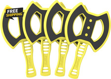 4 Pack Foam Axe Throwing Game Replacement Axes Safe Indoor Outdoor Blue Yellow