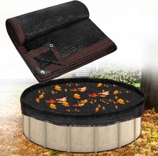 24ft Round Leaf Net Cover for Above Ground Pool - Winter Cover Mesh Cover  26....