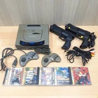 Sega Saturn Console Japan gray with 2 Light Virtua Gun Controllers & 5 games