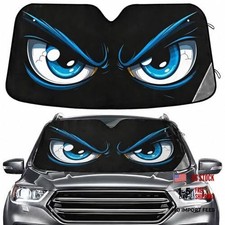 Evil Blue Eyes Windshield Sun Shade for Car Auto SUV Truck 55 x 27.6in A037