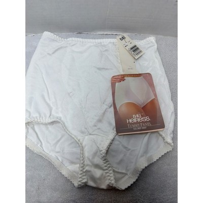 NOS Bali Tailored Brief Women L White Tummy Panel Heiress Shapewear 9870 NWT