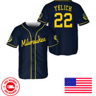Brewers 22 Christian Yelich Player Baseball Jersey All Size S-5Xl