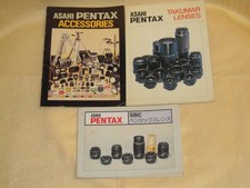 Catalog Pentax S camera accessories Takumar SMC lens catalog 3-volume Japan
