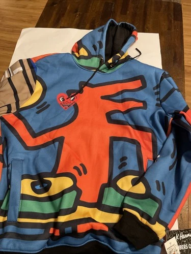 K Keith Haring Members Only Windbreaker Jacket Large Heart, NYC, New Tags
