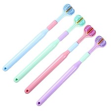 4 Pcs Random Color Three-Sided Toothbrush Soft Hair Toothbrush, Effective Wra...