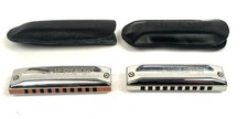 MeisterKlasse Hohner MS 580 Harmonica set both Key of C Wood and metal Combs 
