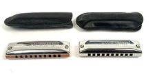 MeisterKlasse Hohner MS 580 Harmonica set both Key of C! Wood and metal Combs!