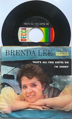 BRENDA LEE - THAT'S ALL YOU GOTTA DO / I'M SORRY - Original US DECCA