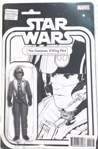 Star Wars Poe Dameron #1 - JTC X Wing Pilot Action Figure Sketch Variant - NM