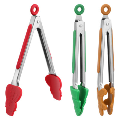 3Pcs Kitchen Essentials Anti-scald Tongs Catering Toast Grabber Cooking Steak