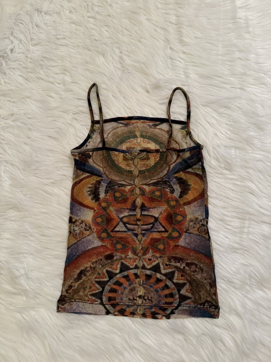Vivienne Tam Chakras Tank Top Cropped 90s Vtg Mesh | eBay
