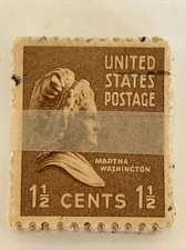 Brown Postage Stamp For Crafting 50 Copies 1938 Martha Washington Scott 805