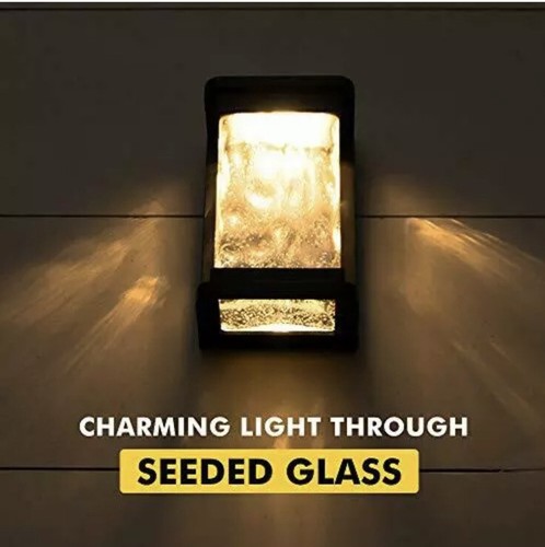 Starry 1857 795 Lumen 3000K LED Wall Light with Seeded Glass, Modern Porch Light - Picture 6 of 7
