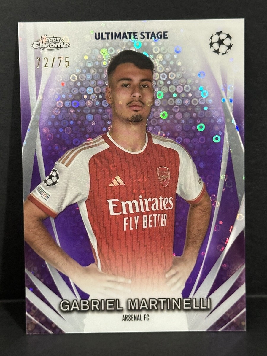 topps ultimate stage ウーデゴール　サカ　マルティネッリ 2023-24 Topps Chrome UEFA CC Gabriel Martinelli Ultimate Stage