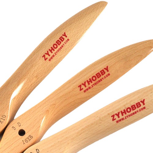 1 Stck. CW 24x10 Buchenholz 3D Propeller Gasflugzeug für RC Modellflugzeug FM - Bild 5 von 6