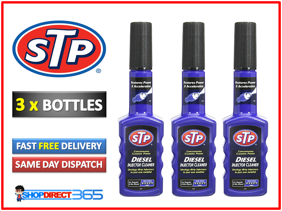 3 x STP Diesel injector cleaner fuel system cleaner additive 200ml Improve Power 5060415145968