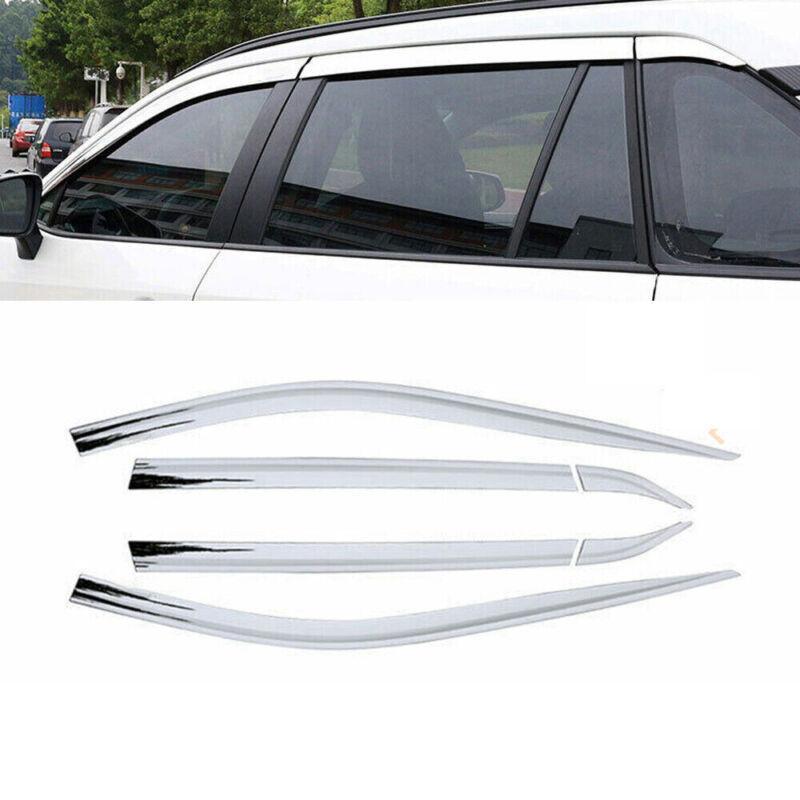 For Toyota RAV4 2019-2023 Window Visor Chrome Trim Sun Rain Guard Deflector 6pcs