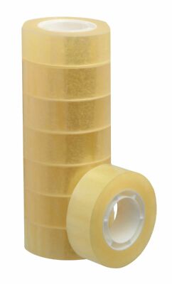 8 Tesafilm Rollen 1,9cm x10m transparent Klebeband tesafilm 