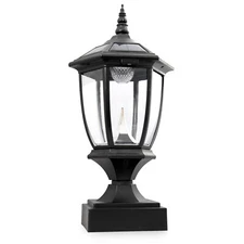 Outdoor Solar Post Light Lamp Lantern 6x6 LED Deck Cap Fence Path Vinyl Garden