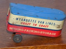Vintage Wyandotte Van Lines Tin Toy Trailer