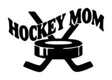 Hockey Mom Decal 4 4"x6" Choose Color