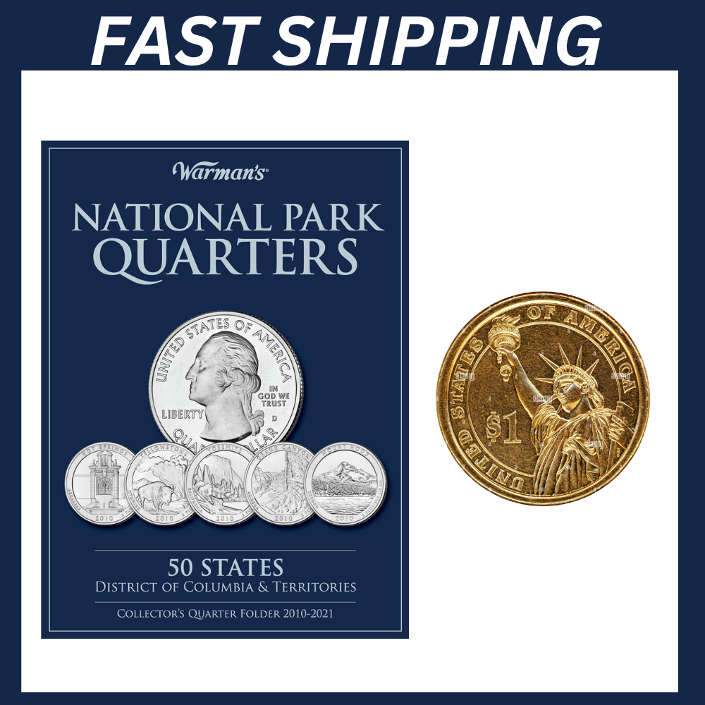 50 State Quarters Album Territories Collector Coin Folder Collecting Binder Book