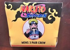 Naruto Shippuden Men's 3-Pack of Crew Socks with Novelty Gift Box, Sizes 8-12