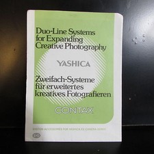 Contax Yashica Duo - Line Systems Accessory Borchure Flash Lens List O401513