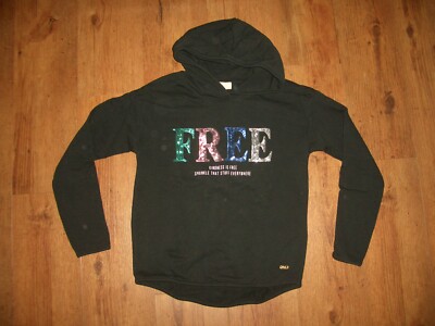 Pullover mit Kapuze, Hoodie, Größe 146/152, Kids only, schwarz