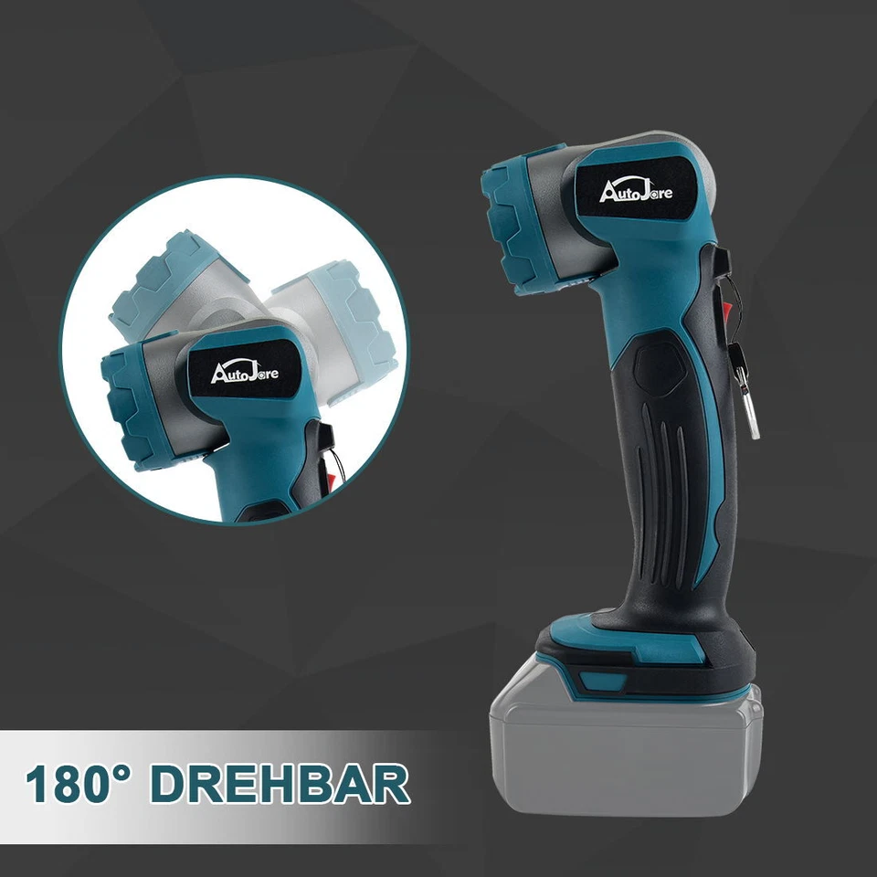 3000 Lumen Taschenlampe LED 30W Für Makita Akku Arbeitsleuchte 18V Arbeitslicht - Bild 4 von 4