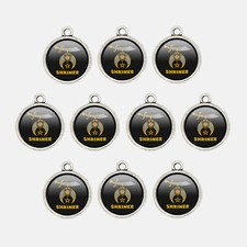 14mm Shriner Freemasons Charms for Bracelet Glass Necklace Pendants