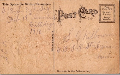Vtg Postcard Easter Greetings, Jesus Christ Risen Red Robe, Embossed - Picture 2 of 2