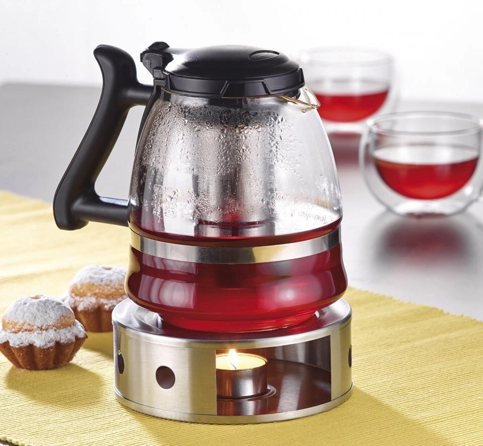 Réchaud à thé en acier inoxydable satiné, 15 cm - Rosenstein & Söhne - Photo 2/3