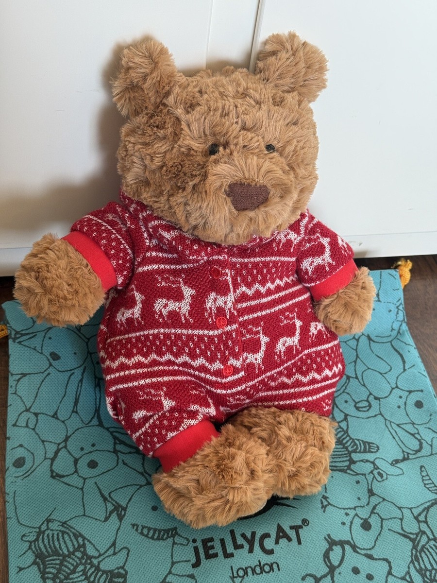 JellyCat Bartholomew Bear Winter Pajamas - Cute Plush