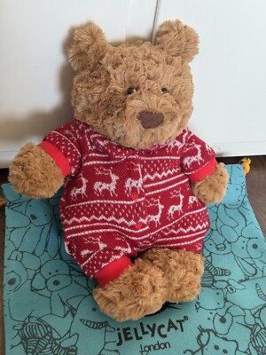 ぬいぐるみ  Bartholomew Bear WinterPyjamas Jellycat Bartholomew Bear Winter Pyjamas Stuffed Animal