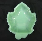 Vintage JADEITE FIRE KING MAPLE LEAF CANDY DISH / BOWL