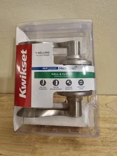 Kwikset BALBOA Satin Nickel HALL & CLOSET Doorknob Lever Microban 92001-525