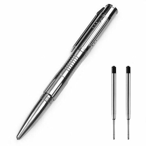 Titanium Tactical Pen Pocket Ball Point Pen Outdoor Camping Survival EDC Tool - Picture 10 of 11