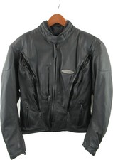 Harley Davidson Women's Leather Fxrg Riding Jacket Size M #vin480