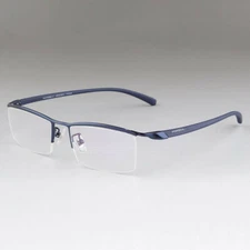 TR90 Flexible Eyeglass Frames Men Women Half Rimless Glasses Myopia Rx able