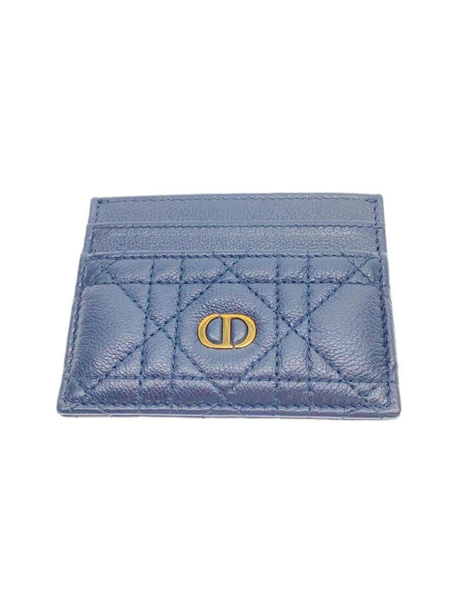 Christian Dior CARO Canage Porte Carte Rayonne Noir Solide Étui Femme Occasion