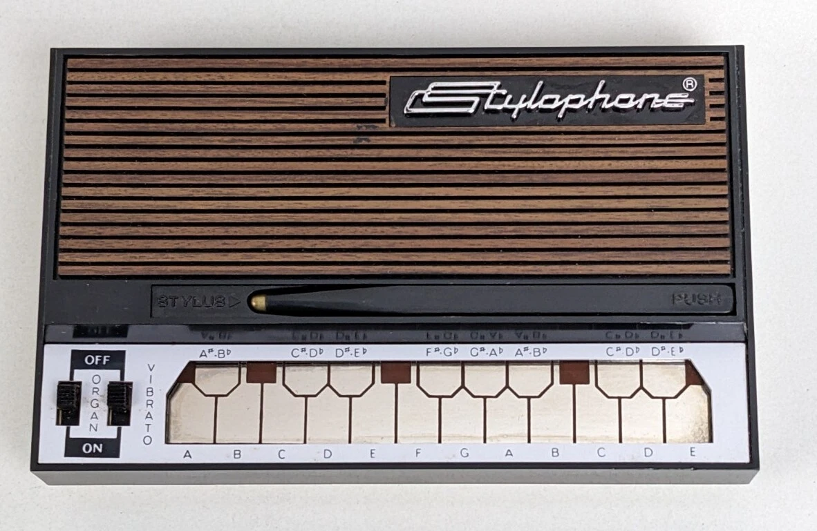 Stylophone Pocket Size Electronic Organ Electric Synth w Box Papers WORKS