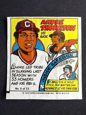 1979 Topps Baseball Test Issue Comics # 6 Andre Thornton