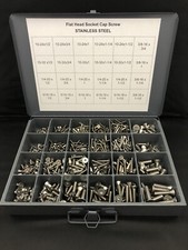 875pcs: ASSORTMENT KIT- STAINLESS STEEL FLAT ALLEN HEAD SOCKET CAP SCREW