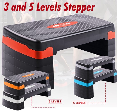 Aerobic Stepper Adjustable Height 2-3-5 Levels Exercise Stepper for Home Yoga - Picture 13 of 22
