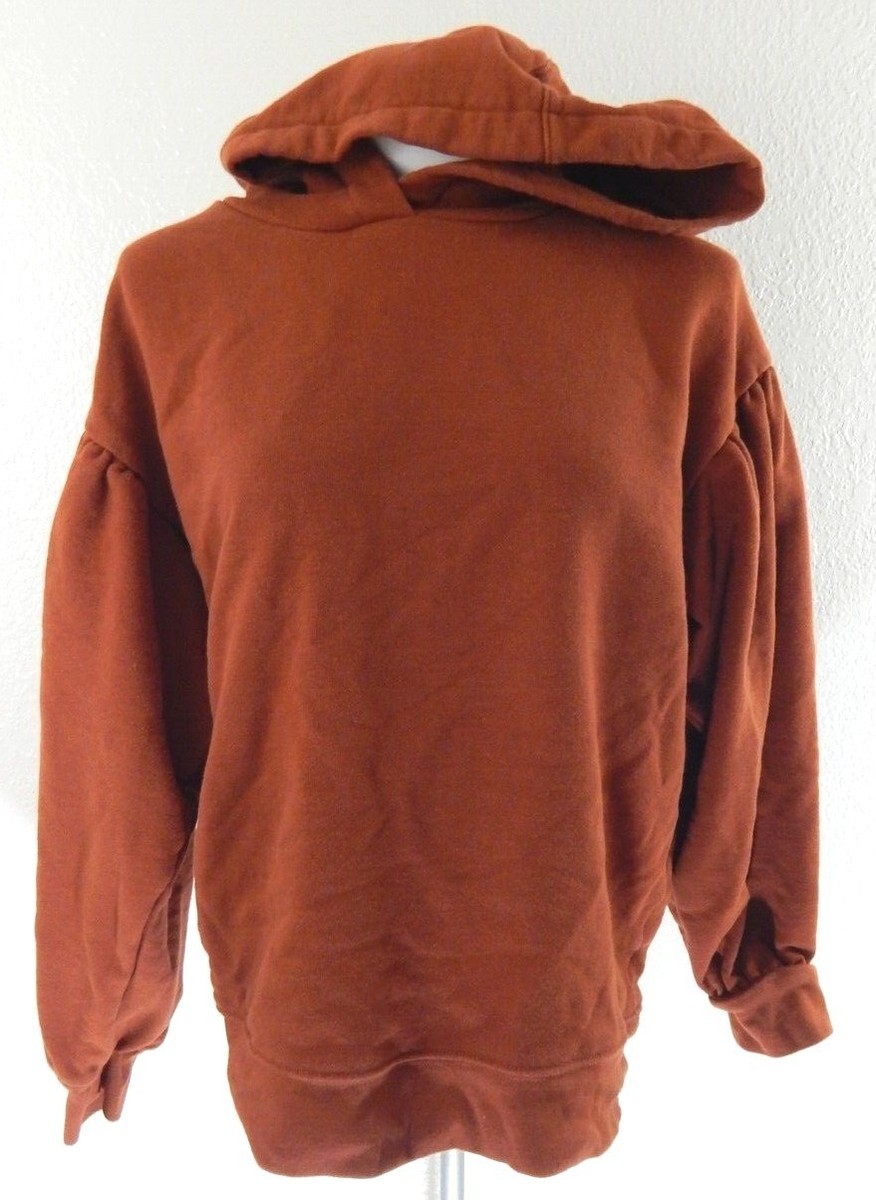 Madewell Women's Medium Sweatshirt Pleat Sleeve Shrunken