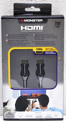 MONSTER CABLE   ''HDMI Cable For HDTV - 1M (3.28ft.)''   NEW IN PACKAGE